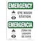 Signmission Safety Sign, OSHA EMERGENCY, 5" Height, Eye Wash Station Bilingual, Landscape OS-EM-D-57-L-10317 - alternate 1